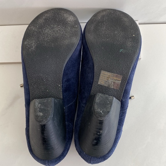 Dr Scholls Women Blue Leather Suede Lace Up Oxford-Like Healed Shoes - Booties - Picture 5 of 12